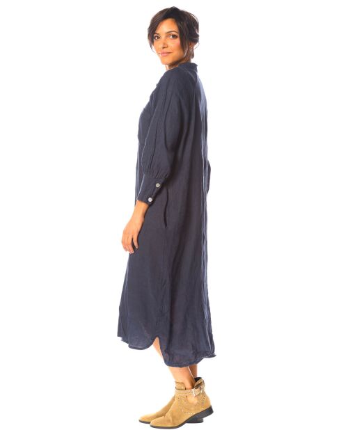 Chemise longue 100% Lin Kalmie marine