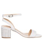 Sandales en Cuir Thelma blanches - Talon 6 cm