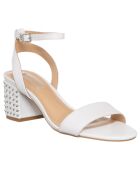 Sandales en Cuir Thelma blanches - Talon 6 cm