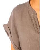 Chemise 100% Lin Lilas taupe
