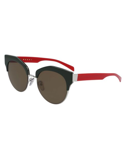 Dunkelgrüne Damen-Sonnenbrille