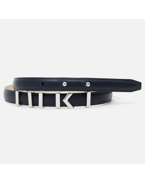 Ceinture fine en Cuir Heidi noire