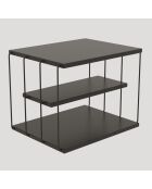 Table d'appoint Lifon anthracite/noir - 50x40x40 cm
