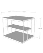 Table d'appoint Lifon pin/noir - 50x40x40 cm