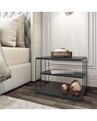 Table d'appoint Lifon anthracite/noir - 50x40x40 cm