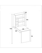 Bureau Sedir chêne - 59x154.2x90 cm