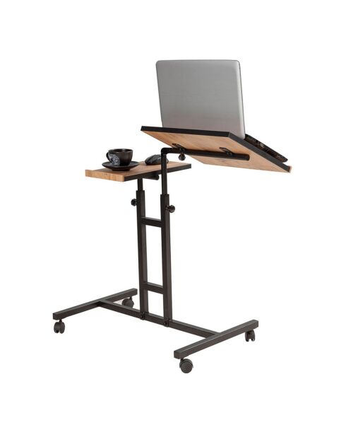 Support pour ordinateur portable Glen pin/noir - 67x87x45.5 cm