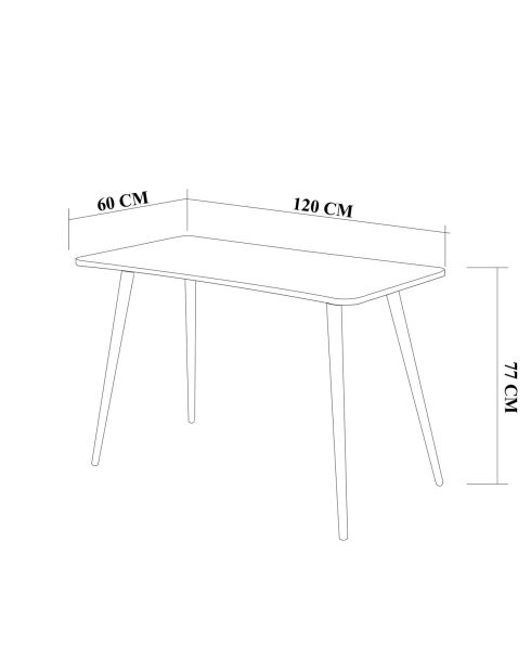 Bureau Fabio pin - 120x77x60 cm