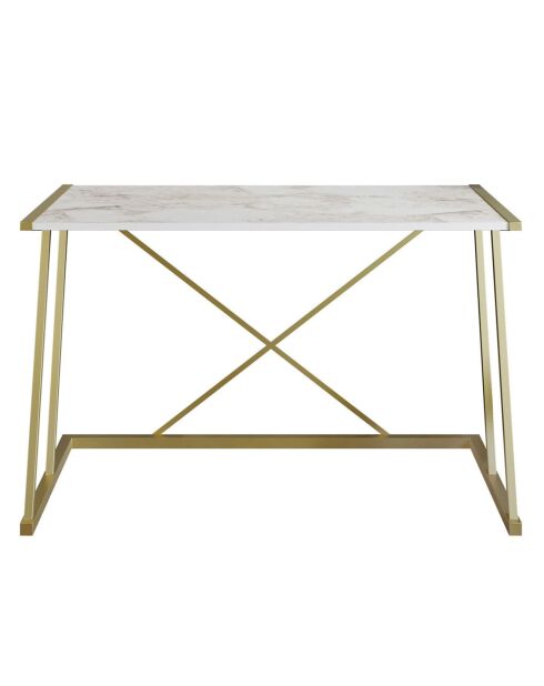 Bureau Anemon blanc/doré - 120x75x60 cm