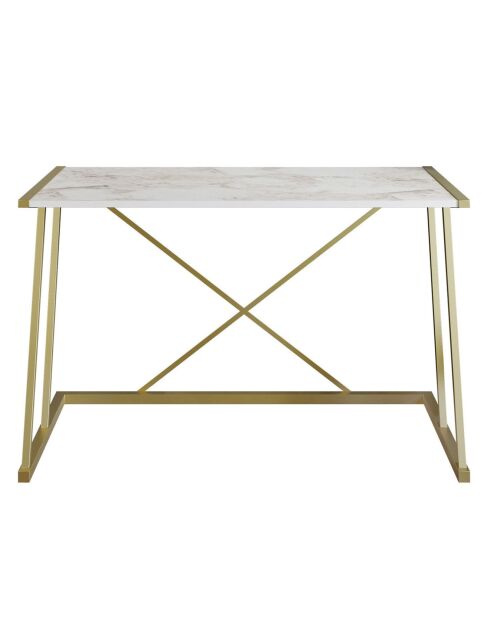 Bureau Anemon blanc/doré - 120x75x60 cm