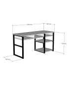 Bureau Emro noyer/noir - 150x75.8x58.4 cm