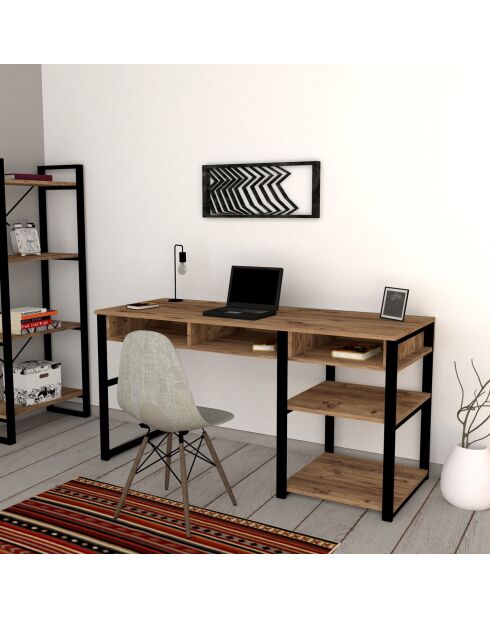 Bureau Emro noyer/noir - 150x75.8x58.4 cm