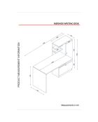 Bureau Merinos blanc - 150x120x62 cm