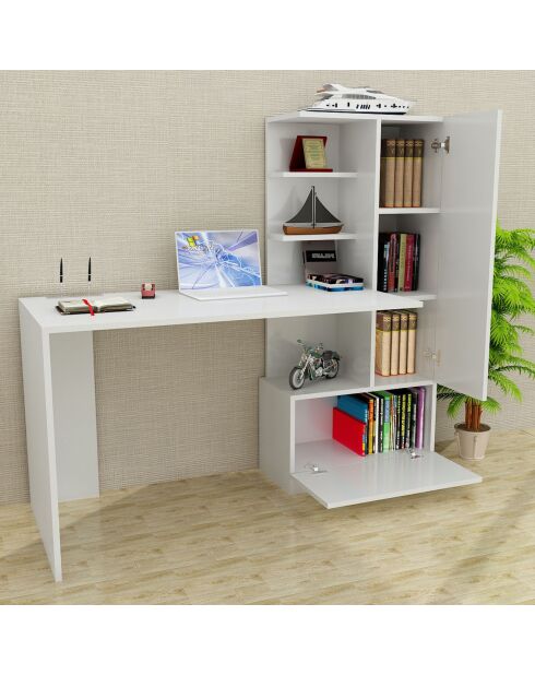 Bureau Merinos blanc - 150x120x62 cm