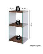 Bibliothèque R300 noyer - 40x80x35 cm