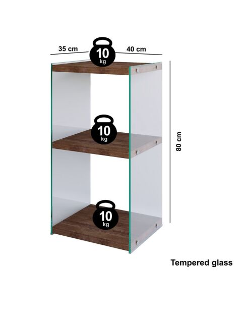 Bibliothèque R300 noyer - 40x80x35 cm