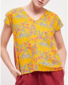 T-Shirt 100% Lin Adelson miel