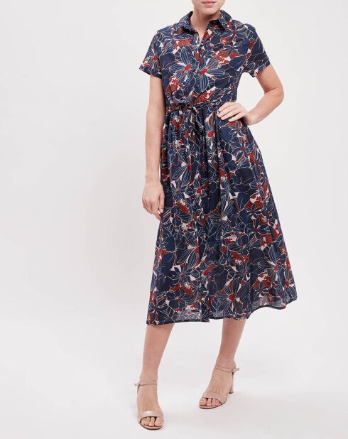 Marineblauwe jurk Camelia