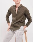 Chemise 100% Lin Charline militaire