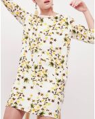 Robe Cherie imprimée écrue