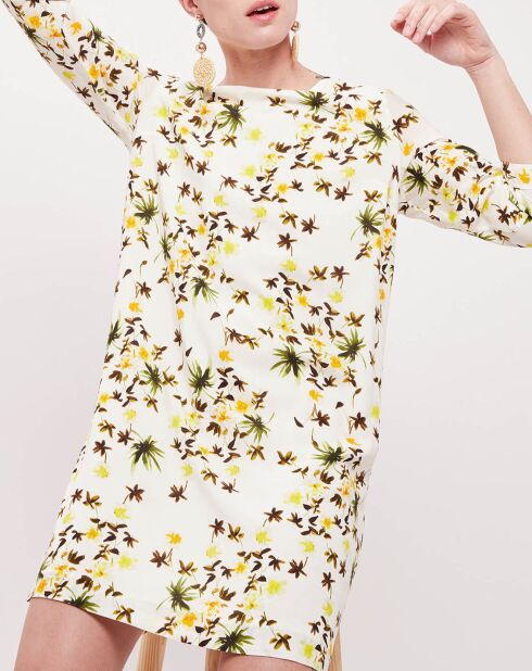 Robe Cherie imprimée écrue