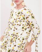 Robe Cherie imprimée écrue