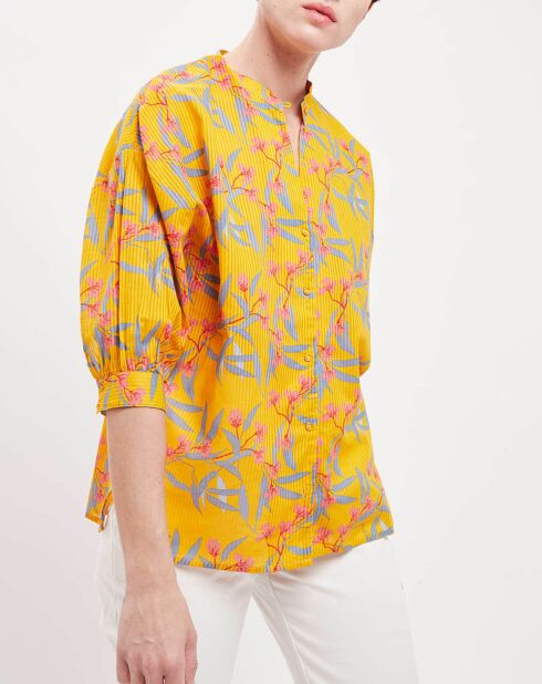 Chemise Clothilde imprimée miel