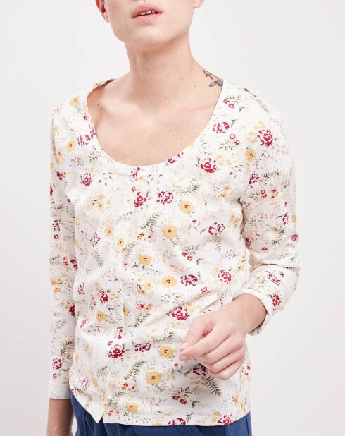 Chemise Jadis à fleurs écrue