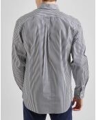 Chemise casual rayures bleu nuit/blanc