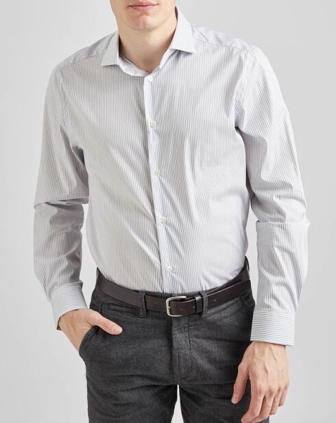 Chemise habillée gris/blanc