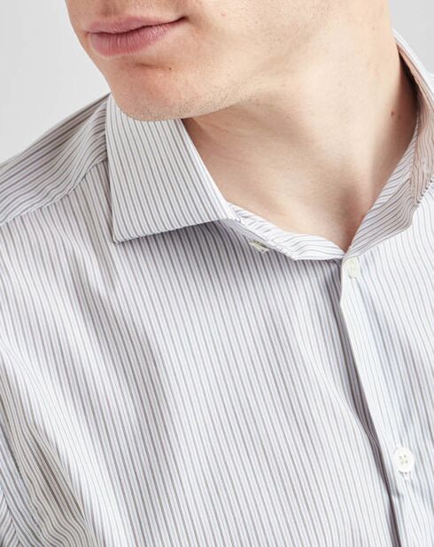 Chemise habillée gris/blanc