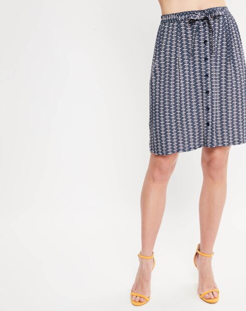 Jupe Lesia imprimée marine