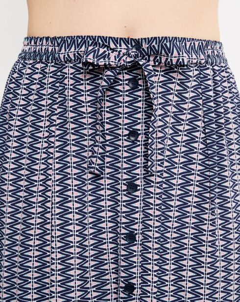 Jupe Lesia imprimée marine
