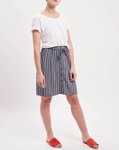 Jupe Lesia imprimée marine