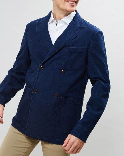 Veste croisée bleue