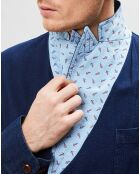 Veste croisée bleue