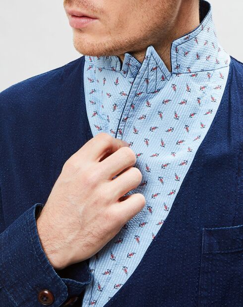 Veste croisée bleue