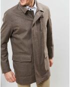 Manteau 100% Laine marron