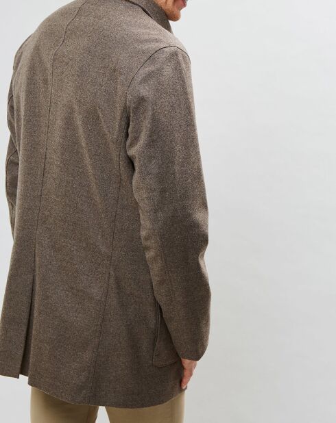 Manteau 100% Laine marron