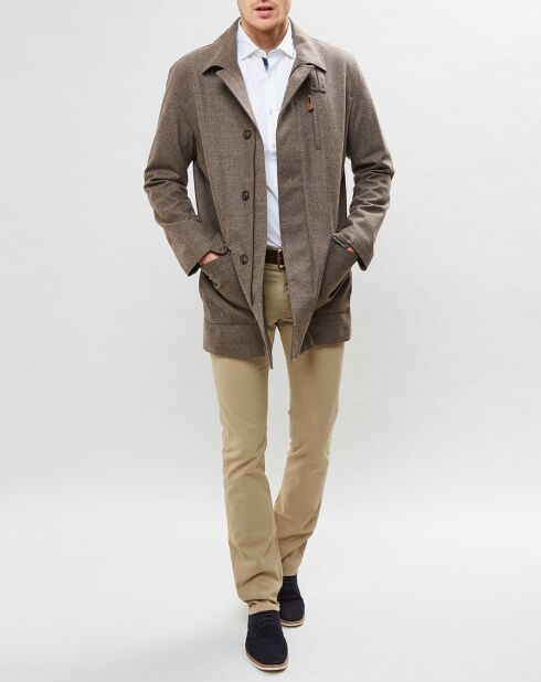 Manteau 100% Laine marron
