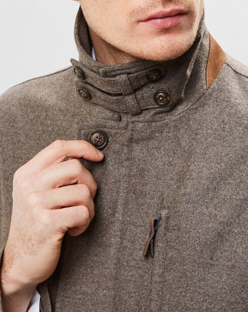 Manteau 100% Laine marron