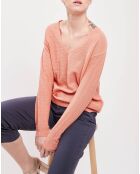 Pull en Lin & Coton Oral abricot