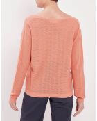 Pull en Lin & Coton Oral abricot