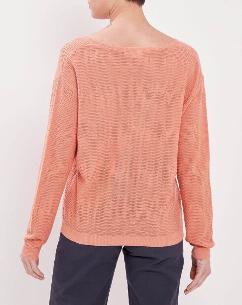 Pull en Lin & Coton Oral abricot
