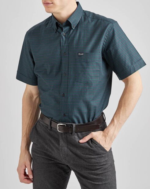 Chemise casual vert/marine
