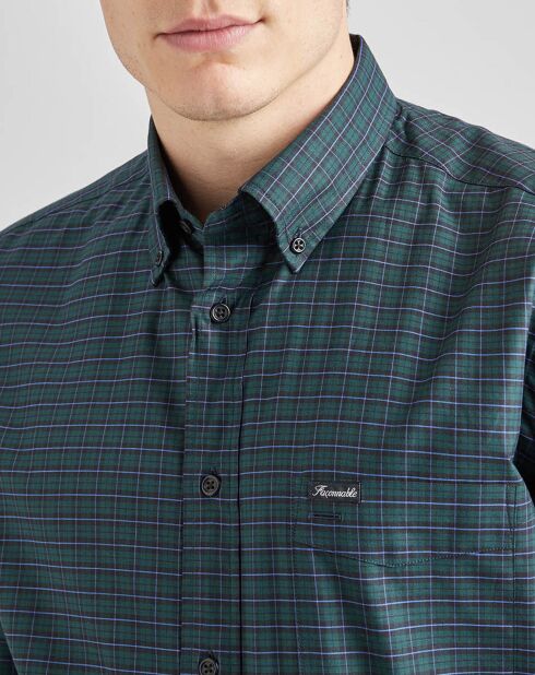 Chemise casual vert/marine