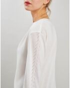 Gilet en Cachemire & Soie écru