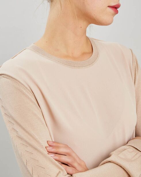 Top en Cachemire & Soie rose
