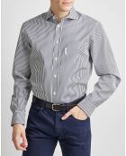 Chemise Club rayures blanc/marine