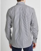 Chemise Club rayures blanc/marine
